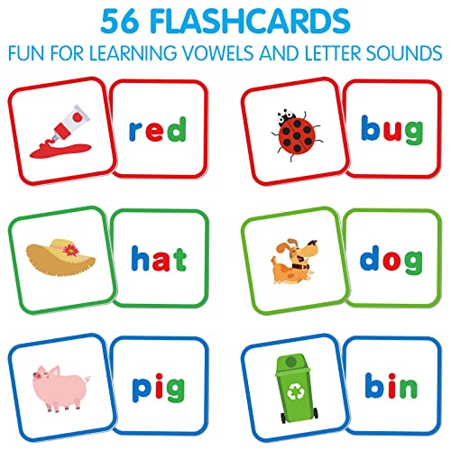 Hapyland Well-Organized Cvc Word Games With Wooden Box - Sight Words Flash Cards Kindergarten - Kindergarten Learning Activities - Montessori Toys For 3 4 5 6 Year Old - Spelling Games For Kids #TOP4