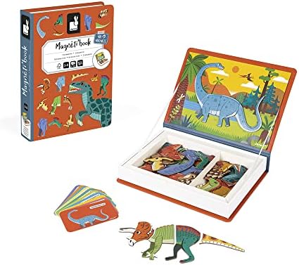 Janod • Magneti’Book Dinosaurs • 3 to 8 Years • Educational Magnetic Games Toy for Kids Toddler Children • J02590 - 1