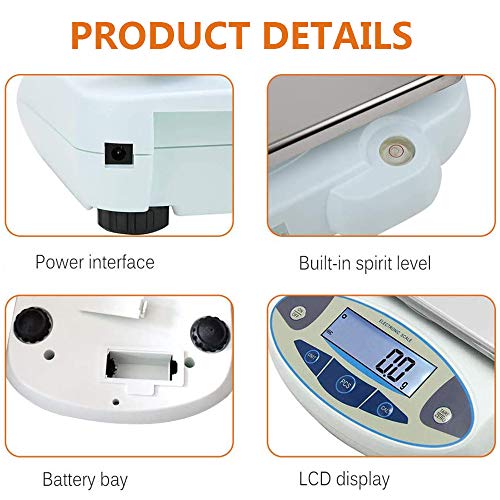 ZH-VBC Precision Scale 0.001g, Lab Scale Precision 100g/200g/300g/500g X 0,001g 1mg Analytical Electronic Balance Lab Precision Weighing Balance Scales Jewelry Scales Kitchen,100g/0.001g