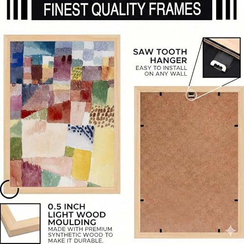 Image of BLINKART Gustav Klim Aesthetic Modern Art Walls With Frame | Natural Wood Texture | Living Room Bedroom Office Wall Decoration | Poster Home Decor Frames Wall Bedroom | 12x8 Inches (D245)