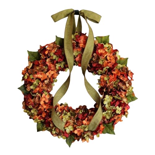 KOSTEN Decoration Automne 45 Cm d'automne Couronnes Artificielles De La Citrouille De La Citrouille De La Citrouille De La Bouche À Érable Couronne De Porte De Noël De Noël.-40 Cm