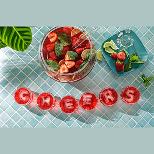 Drinksplinks R Silicone Ice Cube Tray - 3D Monogram Ice Mold Shaped Like The Letter R For Rum Cocktail Glasses - Silicone Ice Cube With Alphabet Initials - Best Novelty Gift For Birthdays And Holidays #TOP4