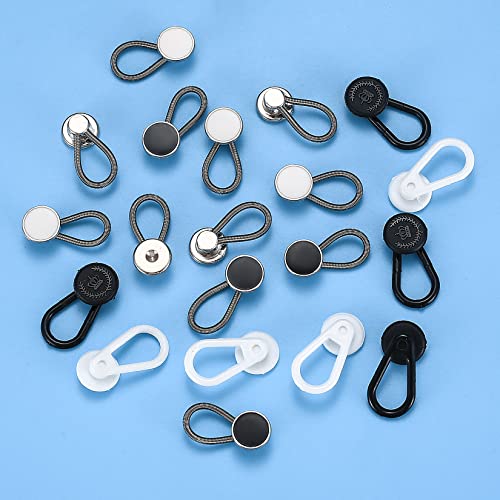 20 Pcs Shirt Collar Button Extenders, Elastic Collar Extenders For Mens Shirts, 5 Styles Dress Shirt Tie Neck Collar Button Expanders For Expanding Length Men Women Dress Shirts Collar Extension #TOP2