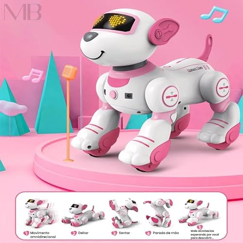 Cachorro Robô Inteligente, Smart Robot Dog, Cão Robô Dançarino Com Comando de Voz Programável, Sensí