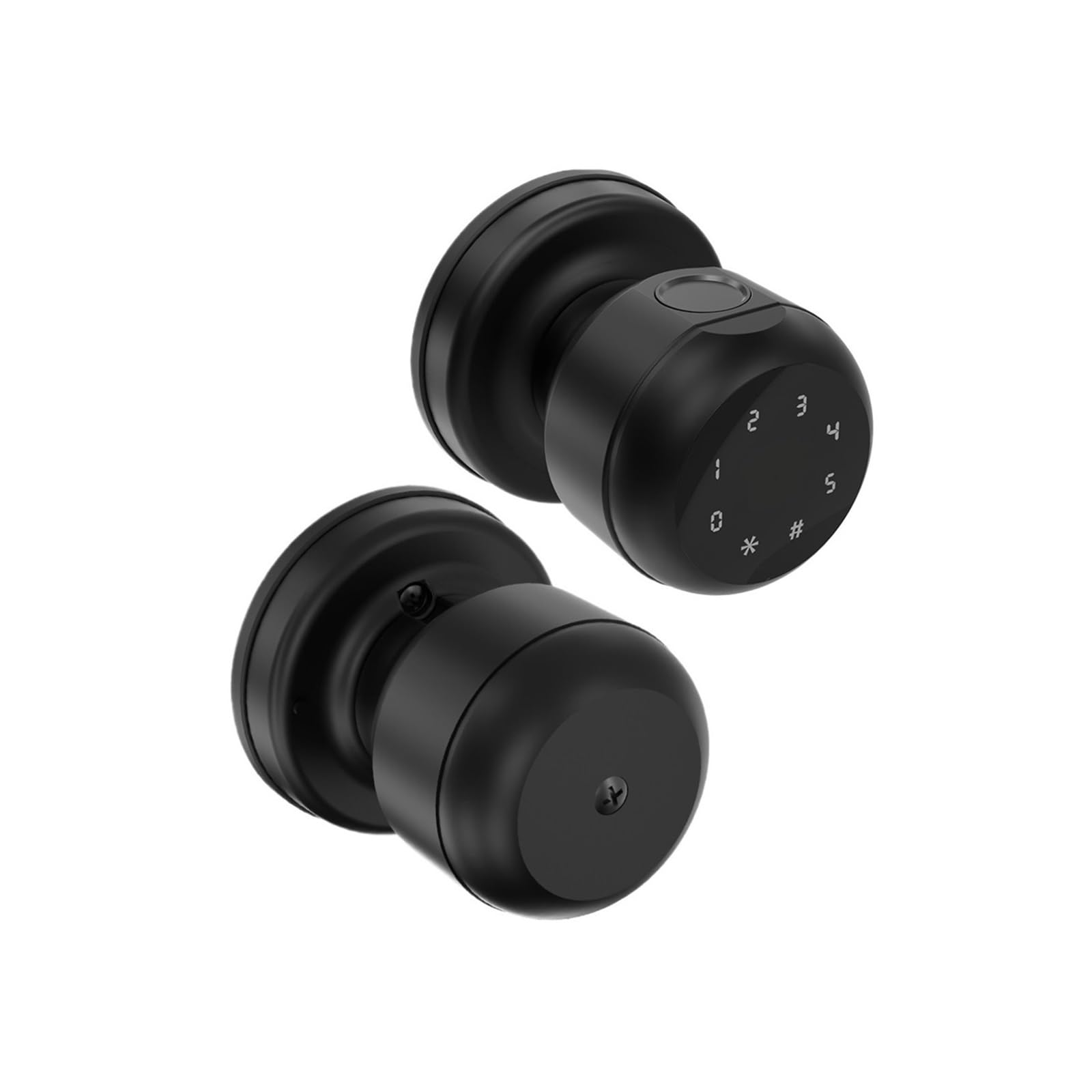 Smart Door Lock, Round Knob Fingerprint Smart Lock Biometric Recognition with Key/Password/APP Unlocking