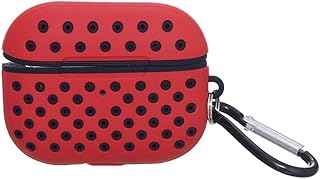 جراب حماية من السيليكون لسماعات ايربودز برو 2، احمر واسود Eg-Go-138