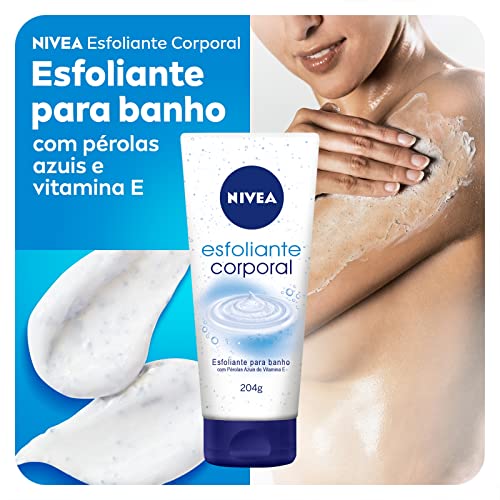 NIVEA Esfoliante Corporal para Banho 200ml - Auxilia na renovação celular, com vitamina E, enriqueci