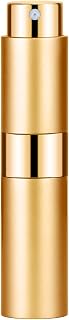 Refillable Perfume Atomizer Travel Bottles, 8ml Portable Mini Pocket Perfume Atomizer Bottle Spray for Women & Men, Small Mister Spray Bottle for Travel Accessories (Gold)