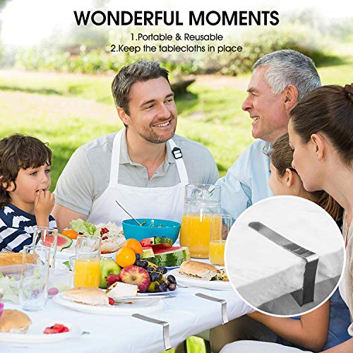 image for Cilinwega 12Pack Tablecloth Clips, Picnic Table Clip, Outdoor Indoor T