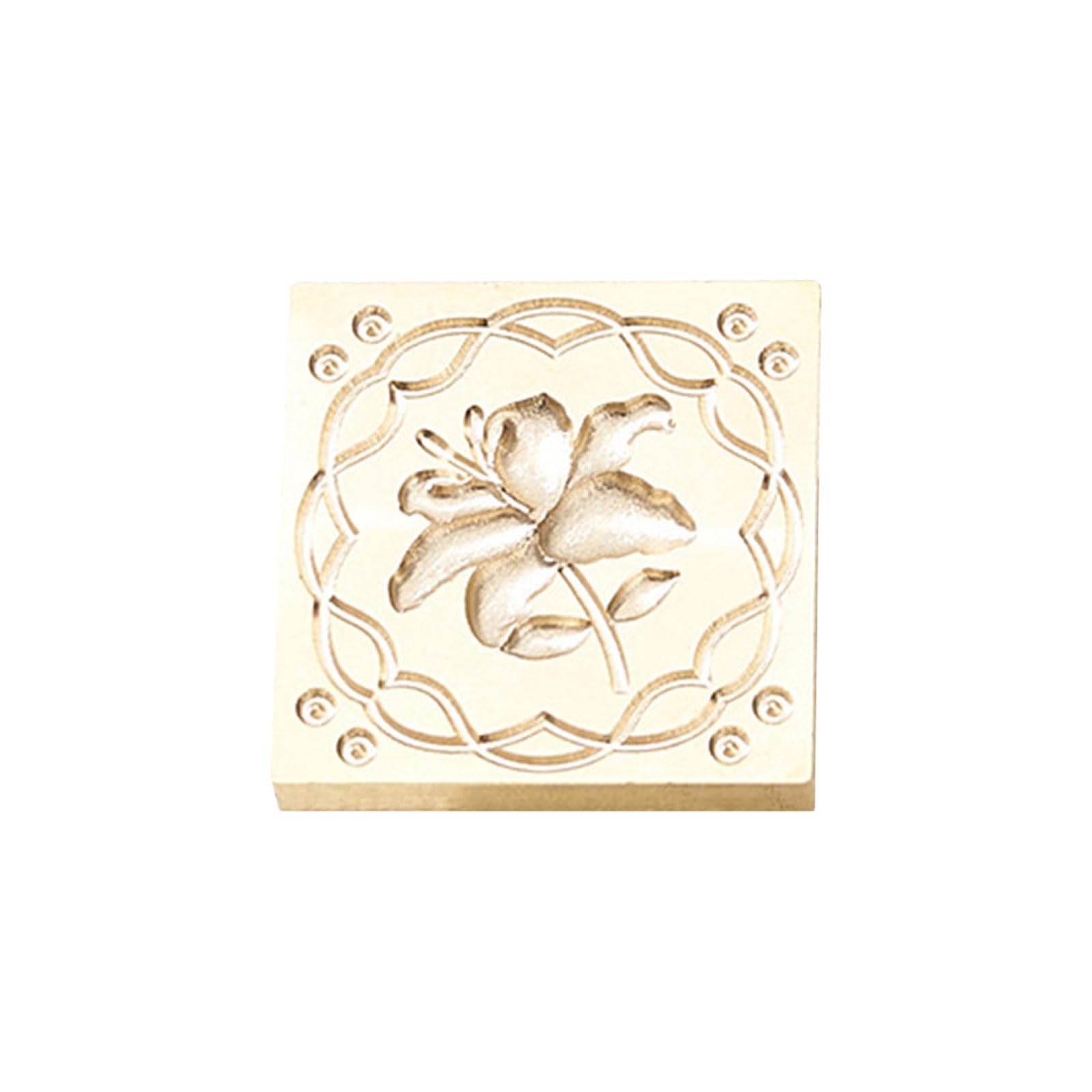 Yrohgkpn Flower Bud Pattern Seal Stamp Vintage Sealing Stamp Antique Sea Head For Invitations Envelope Scrapbooking Supplies Seal