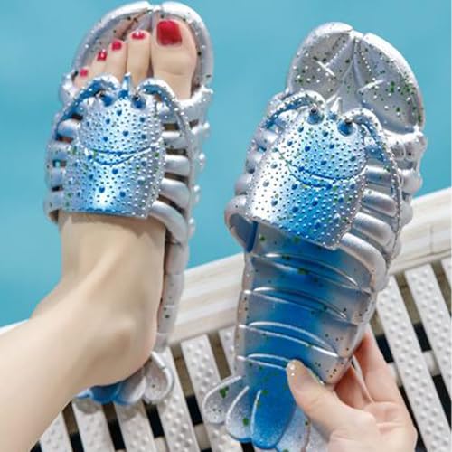 JOYEAR Lobster Flip Flops - Slipper & Slide Pool Beach Shower Shoes in Deep Red2
