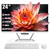suevery All-in-One Desktop Computer for Home & Office | Core i5 16GB RAM 512GB SSD | 23.8' 1080P All in One Gaming PC | HD Webcam WiFi 6 Business AIO with Keyboard & Mouse