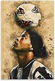 HRTNS Art Peinture Impression sur Toile Affiche de Titre Ronaldinho pour la décoration de la Salle à Manger Affiches et Photos 15.7'x23.6'(40x60cm)  sans Cadre