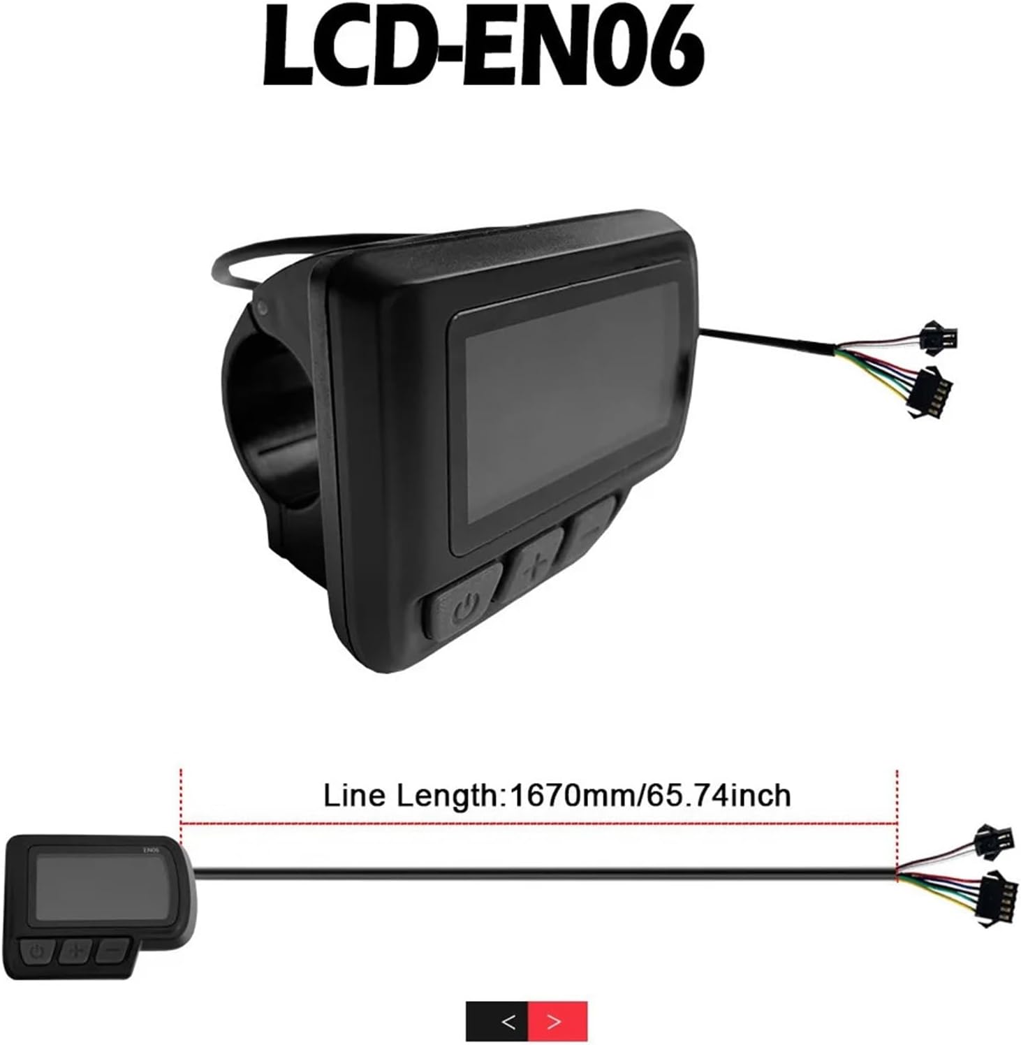 Bike Computer, Electric Bicycle 5Pin LCD EN06 Display with USB 36V/48V for Bike