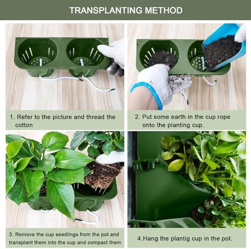 Vertical Wall Planter - Stacking Self-Watering Planters for Outdoor & Indoor Garden Decor - Wall-Mounted Pocket Holder for Vegetables, Fruits, & Herbs