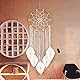 Boho Traumfänger,Makramee Traumfänger Dreamcatcher Handgefertigt Wandbehang Bohemian Dekoration für Schlafzimmer Wohnzimmer Hochzeit Baby Shower Home Decor Mädchen Kinder Geschenk,5 Blätter Mandala
