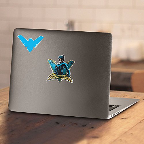 Popfunk Youth Nightwing Logo T Shirt For Boys & Stickers (Medium) Black #TOP3