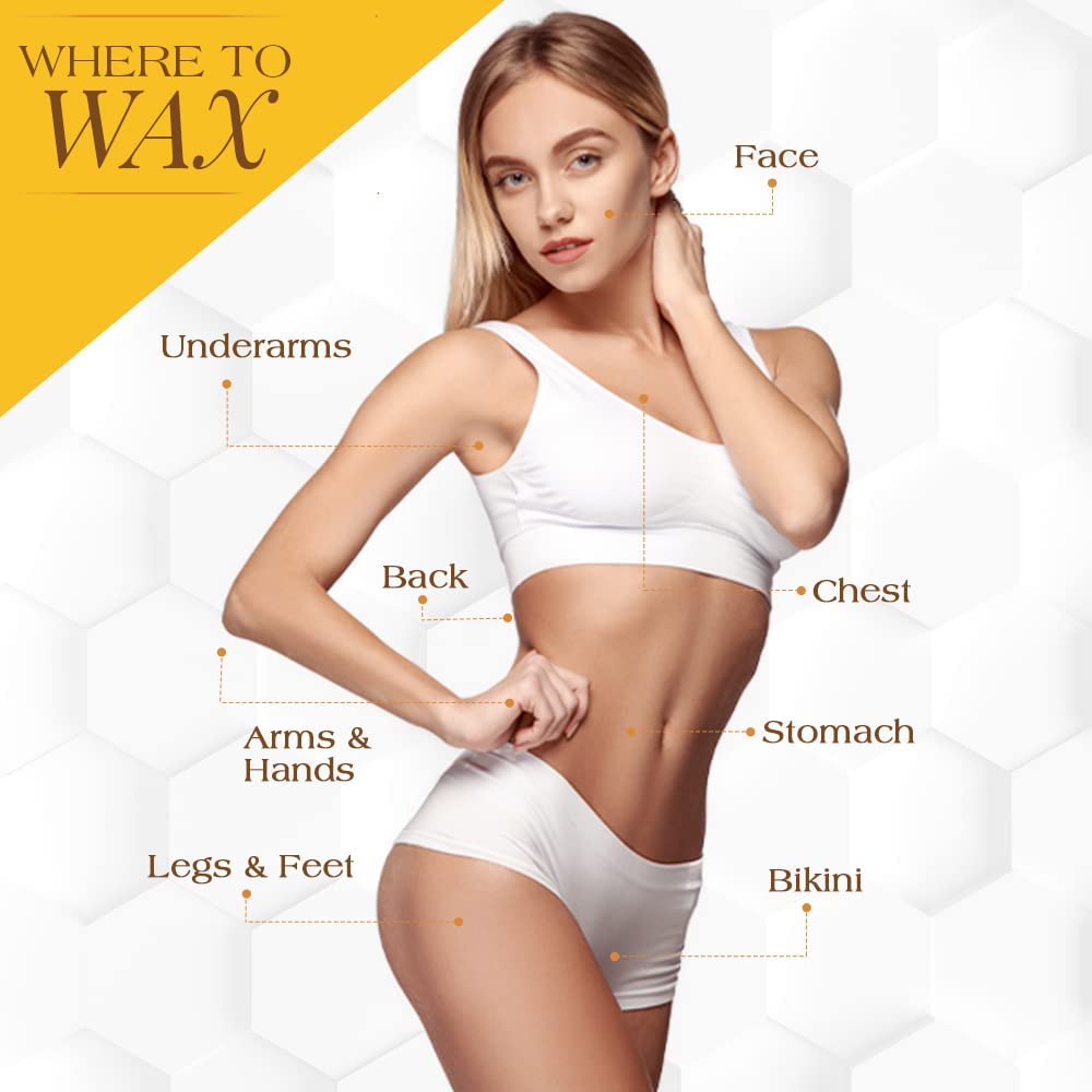CUVLY Waxing Hair Removal Wax, Waxing Kit, Hair Removal Body Wax - (Chocolate Wax 600 g + 600 g + 35 Waxing Strips + Knife) 2