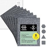 Filzgleiter selbstklebend zum Zuschneiden I 8 Stück 16 x 20cm - 4mm I...