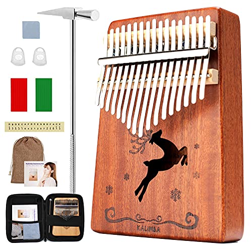 Kalimba 17 touches pour pouce avec étui de protection pour apprendre rapidement, Livre de musiques, Instruments de… - Les Beatles, Paul McCartney, John Lennon, RIngo Starr, George Harrison Kalimba 17 touches pour pouce avec étui de protection pour apprendre rapidement, Livre de musiques, Instruments de… – Image 3
