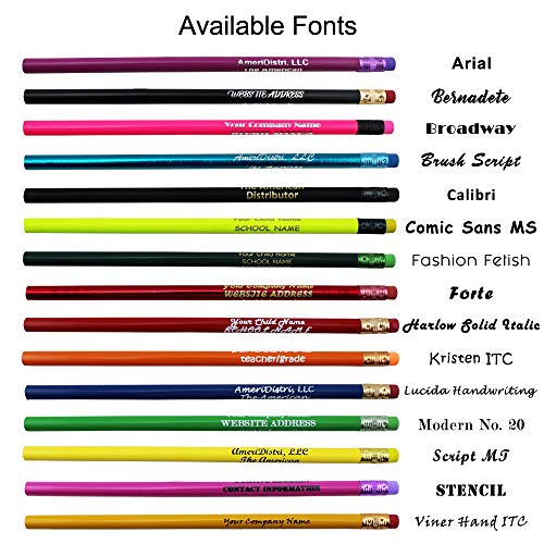 Lápices personalizados EZPENCILS Pack de 40 2HB punta negra miniatura 4