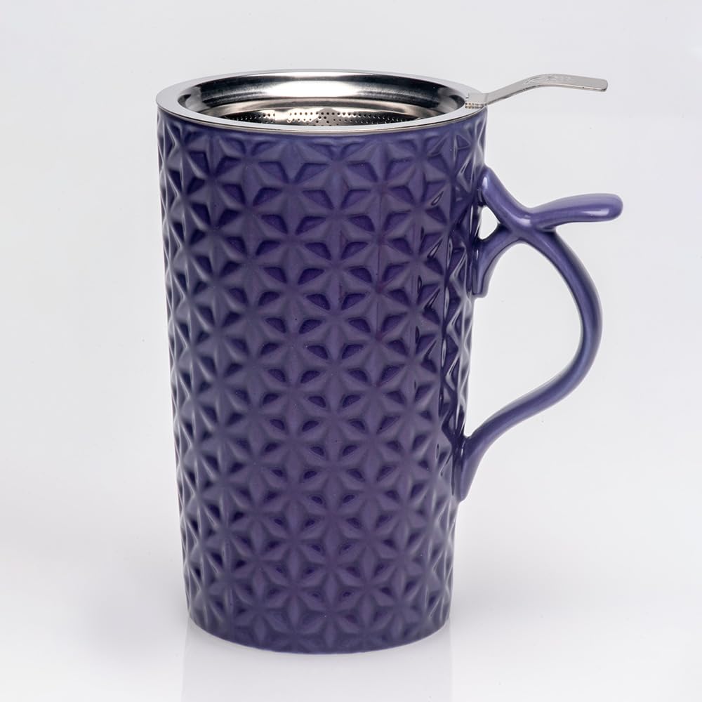 Tea Soul Skadi Mug • Porcelain Mug with Cover and Perforated Filter • Capacity 400ml