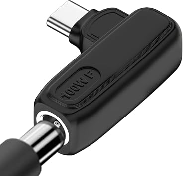 DC to Type C Input Laptop DC Power Adapter DC Converter Adapter 5-20.5V 100W pe-C PD 5V/9V @1.5A/20V@3.25A DC Female to Pe-C Male Adapter Laptop Charger AC PD Charging PE-C Converter Adapter Charging