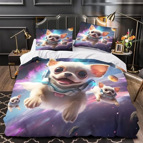 Linge de Lit Chat Impression 3D Haute Définition Parure Microfibre Premium Luxe