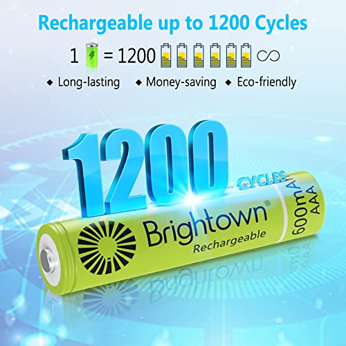 8-Pack Rechargeable Aaa Batteries 600Mah, Nimh 1.2V Pre-Charged Triple A Solar Batteries For Solar Lights And Universal Household Devices, Recharge Up To 1200 Cycles, Ul Certified #TOP1