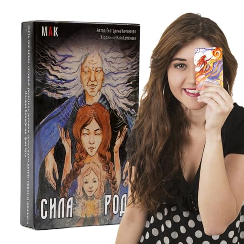 Educational Tarot Card Deck, 50 Sheet Emotional Connection Guide, Russian Letter Divination Game Set, Insightful Travel Learning Tool for Mindfulness Intuition Growth