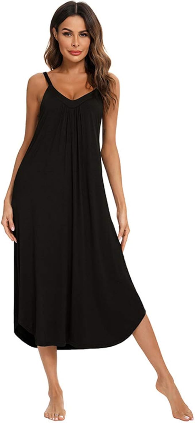 Womens V Neck Sling Nightdress 