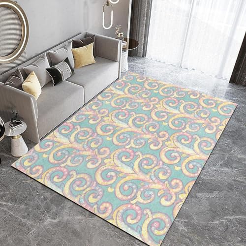 Tapis boho salon chambre 100x150 cm duveteux et lavable - 4