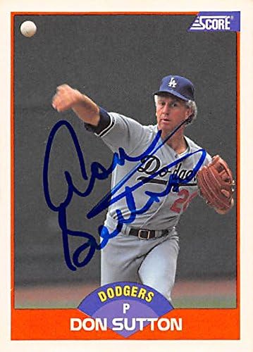 Don Sutton autographed baseball card (Los Angeles Dodgers) 1989 Score #400