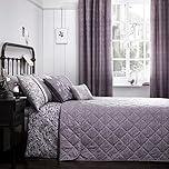 Dreams & Drapes - Hanworth - Easy Care Bedspread - Heather, 195 x 229cm, Quilted Bedspread, Purple