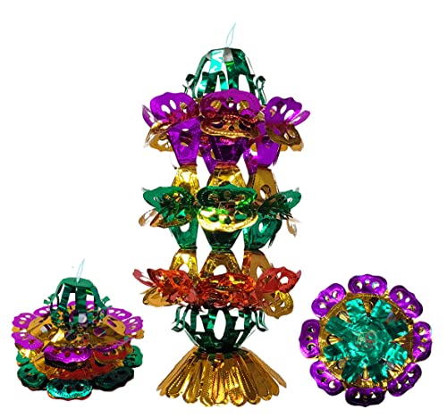 Image of Premium Folding Paper Hanging Lamps Chandeliers Garland for All Occasion (Rang Mahal, 12 Pieces)