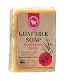 Honey Sweetie Acres Rosemary Basil Goat Milk Soap - Handmade 5 oz Bar, Made with Natural Ingredients, Moisturizing & Gentle, Made in the USA