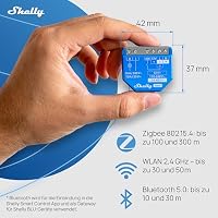 Shelly 1 Gen4 - WLAN Smart Relais Schalter, Potentialfreier Kontakt, 1 Kanal, 16A, Lichtschalter, Garagentoröffner, Smart Home, Zeitschaltuhr, Alexa & Google, Matter, Zigbee, Kein Hub Erforderlich – Ansicht 3