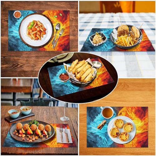 Sets de table anti-chaleur de qualité supérieure en PVC - 6