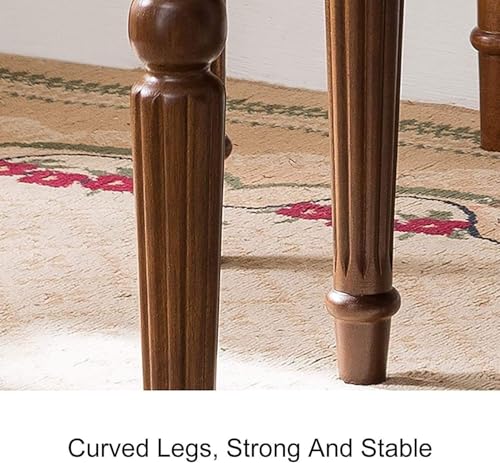 Banco de entrada elegante para recibidor con estructura de madera maciza clásica 7