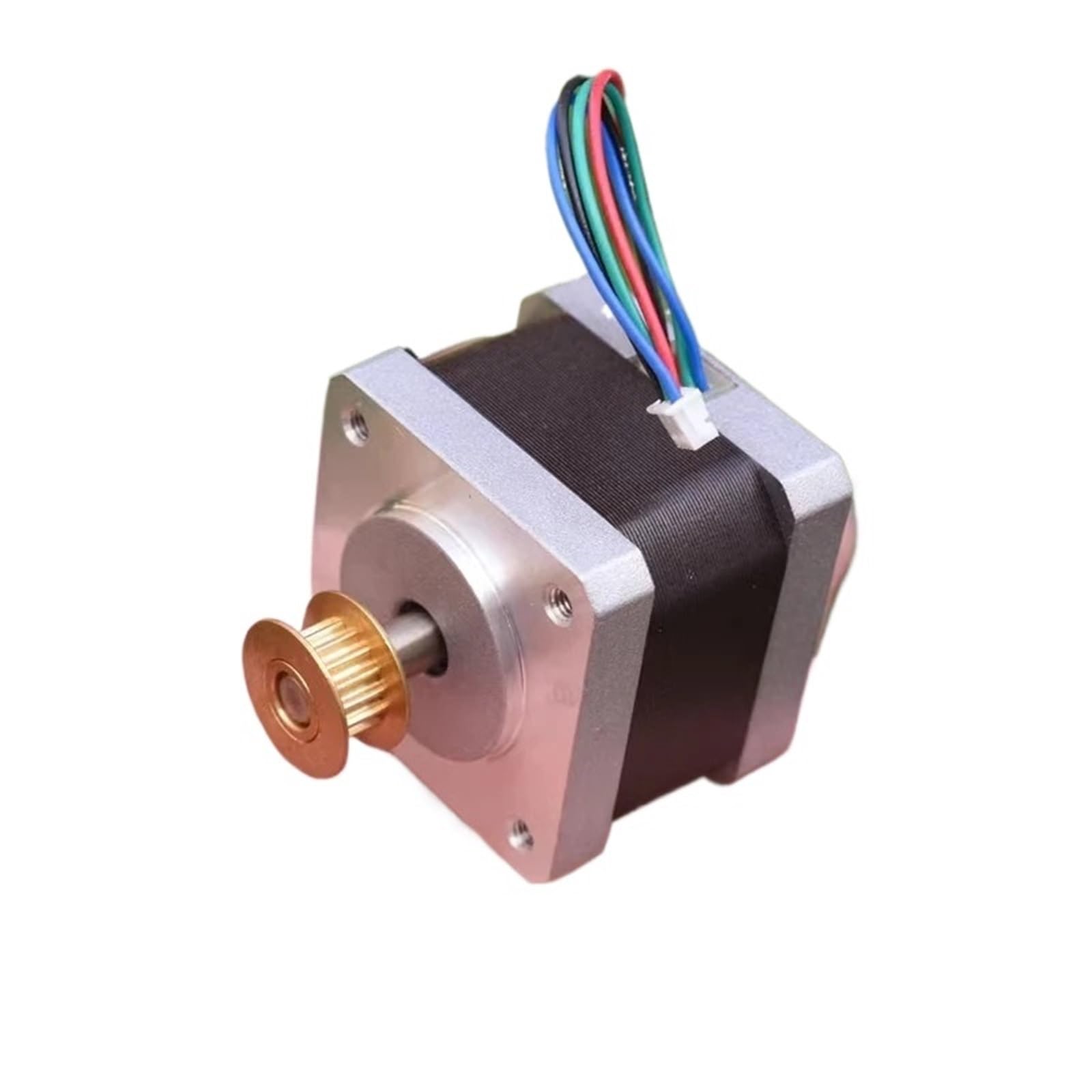 Muytqaerg 35Mm Stepper Motor 0.9 Degree 35Mm 2-Phase 4-Wire Hybrid Stepper Motor 5Mm Shaft Timing Pulley 1Pcs