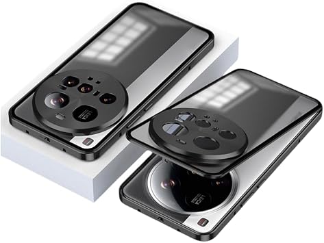 Xiaomi 15 Ultra Bumper Aluminum with Translucent Back Panel for Xiaomi 15 Ultra Case Metal Frame Clear Shockproof Metal Cover Black