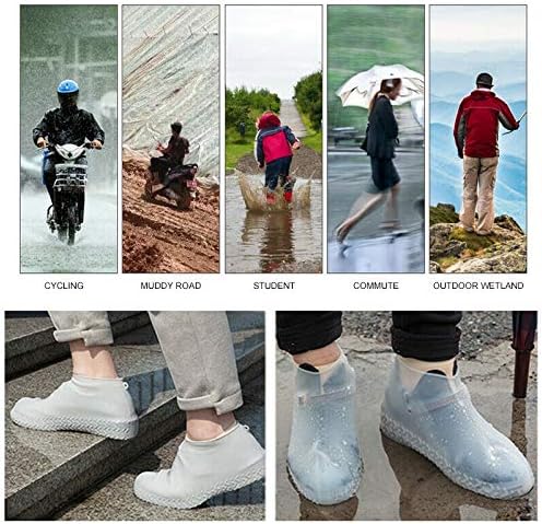 Miniatura 4 de ideanovo Fundas para zapatos, fundas de silicona impermeables para exteriores y botas de lluvia reutilizables para ciclismo, al aire libre,