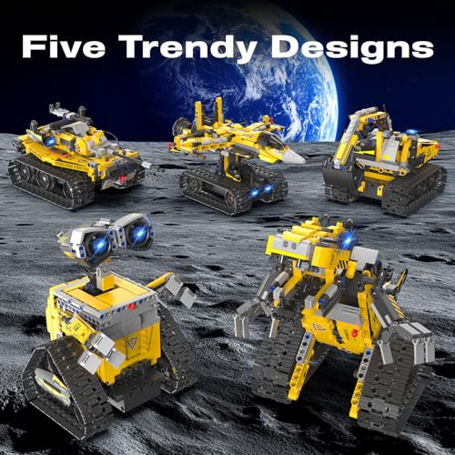 5-in-1 Remote Control Robot Building Kit, 724 Pcs Buildable Model Engineering Toys, No Coding Needed, Creative Ideal Gift for Boys Girls Kids Ages 8 9 10 11 12 13 Year Old - Image 3