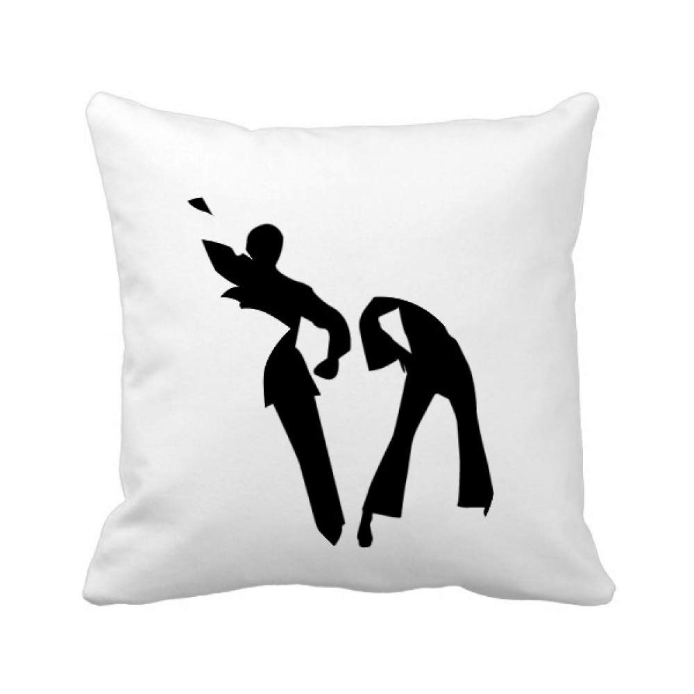 Housse coussin carré Danseur Sport Duo motif ananas avec fermeture invisible
