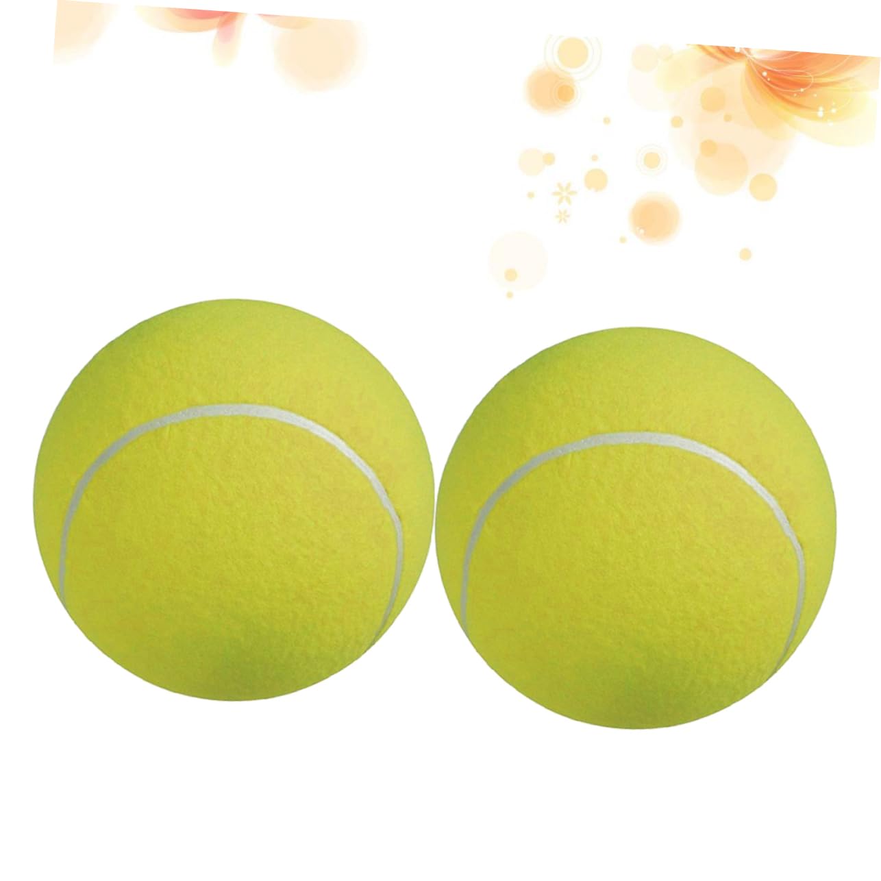 BESTonZON Palla da Tennis Gigante Gonfiabile 24cm con Ago per Cani 2 Pezzi Giocattolo Flessibile per Esterno