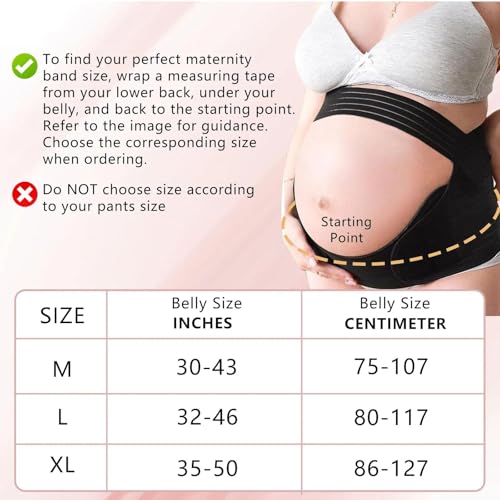 APKOL 3 in 1 Bauchgurt Bauchband Schwangerschaft Schwangerschaftsgurt Stützgürtel Bauchstütze Schwangerschaft für die Schwangerschaftsgürtel für Schwangerschaftsgymnastik, Yoga, Walking(Schwarz, M)