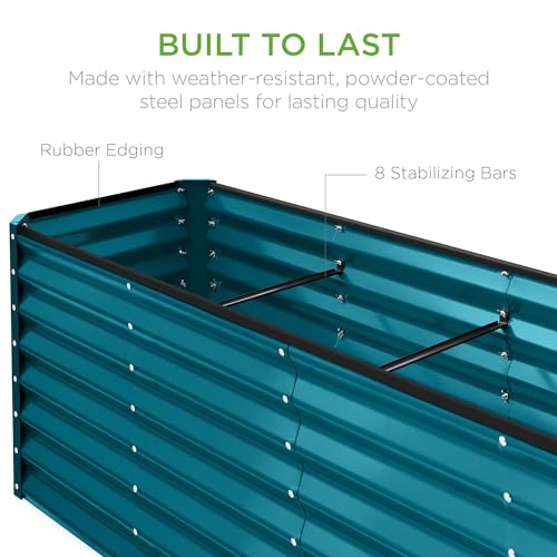 Best Choice Products SKY7368 8X2X2Ft Outdoor Metal Raised Garden Bed, Rectangular Deep Root Planter Box thumb #4