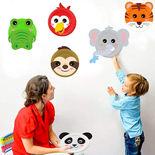 15Pcs Paper Plate Art Kit For Kids Toddler Crafts Safari Jungle Animals Art Kits Simple Diy Animals Paper Plate For Boys Girls Craft Parties Groups And Classroom #TOP4