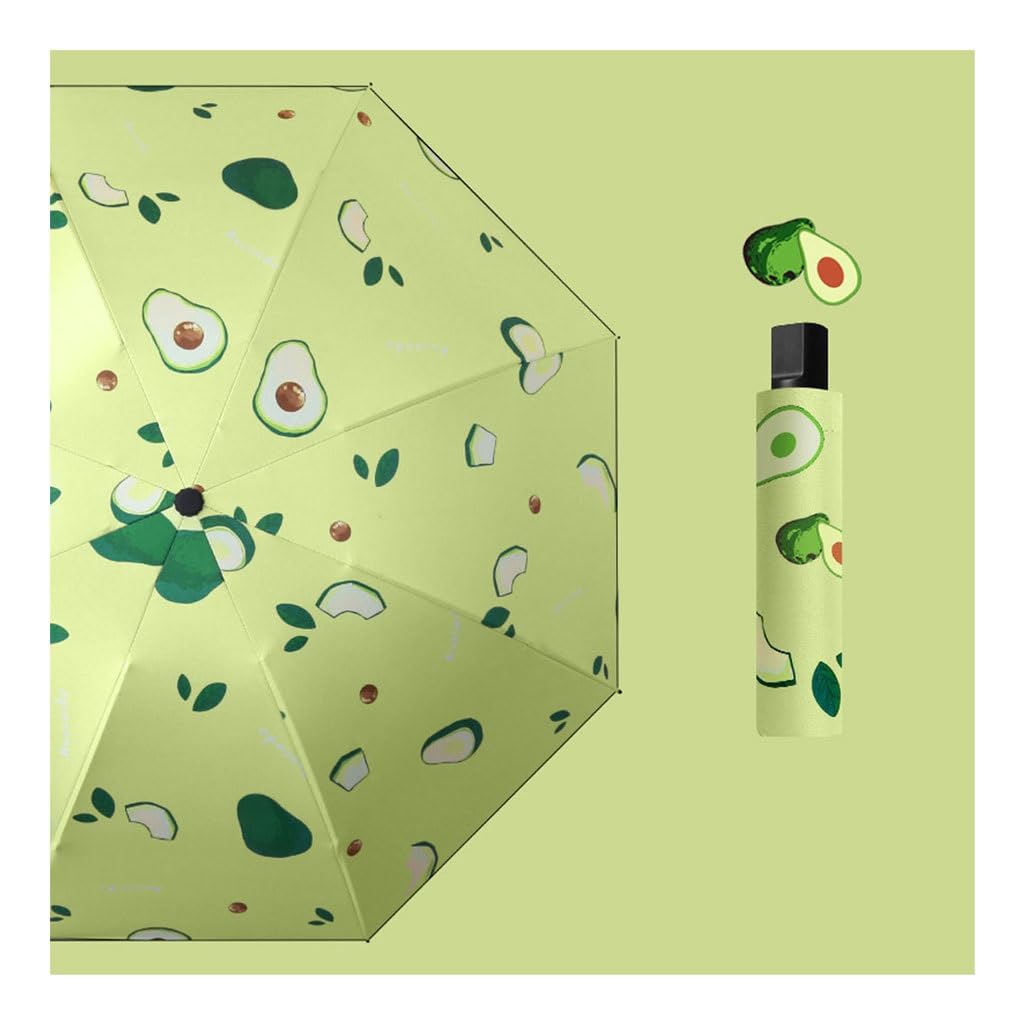 Parapluie automatique pliable à 8 baleines avec motif fruits colorés