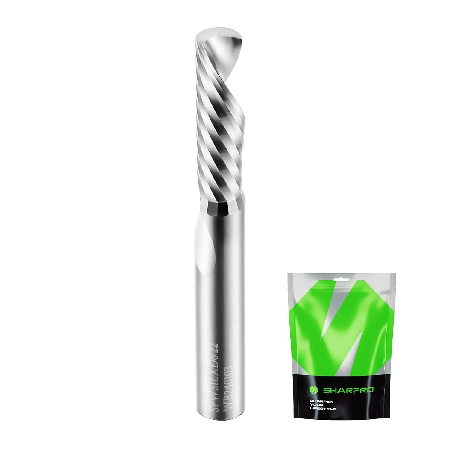 CNC Router Bit - 1/4 Flute Up Cut for Aluminum & Wood -20